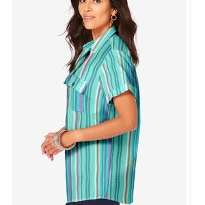 Seersucker Big Shirt- 20W